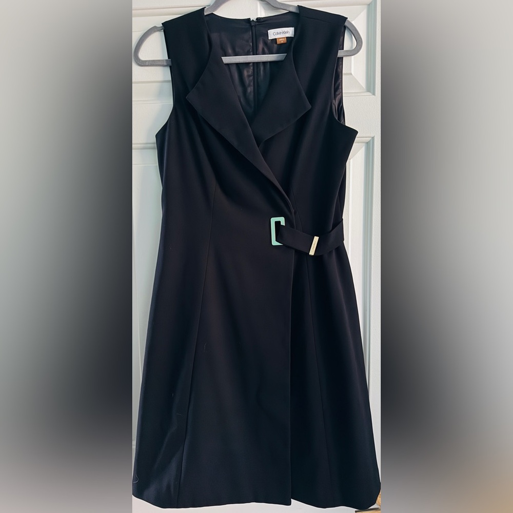 Elegant Black Calvin Klein Sleeveless Dress